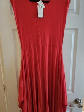 Cielo Coral-Red High-Low Dress NWT